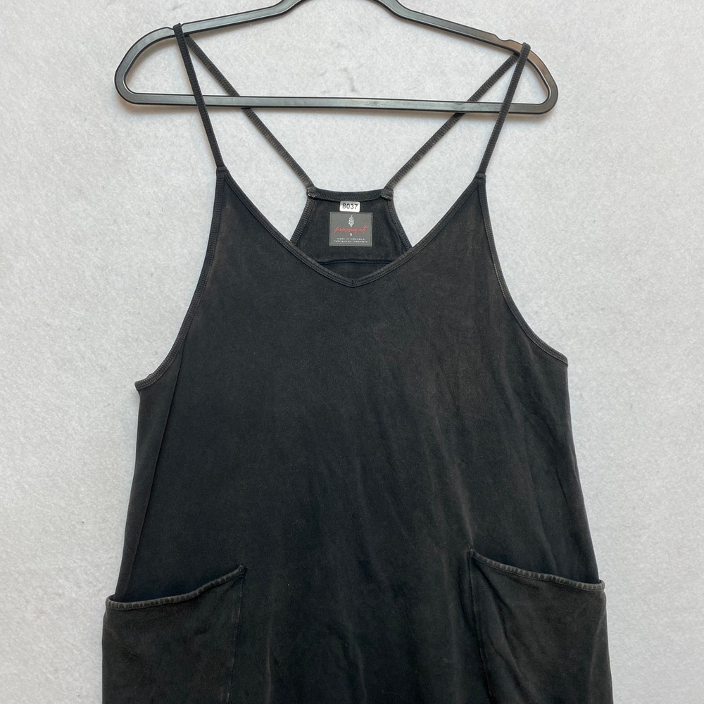 Free Movement FP Jumpsuit Overalls Womens Size Small Charcoal Harem Romper - Picture 2 of 9
